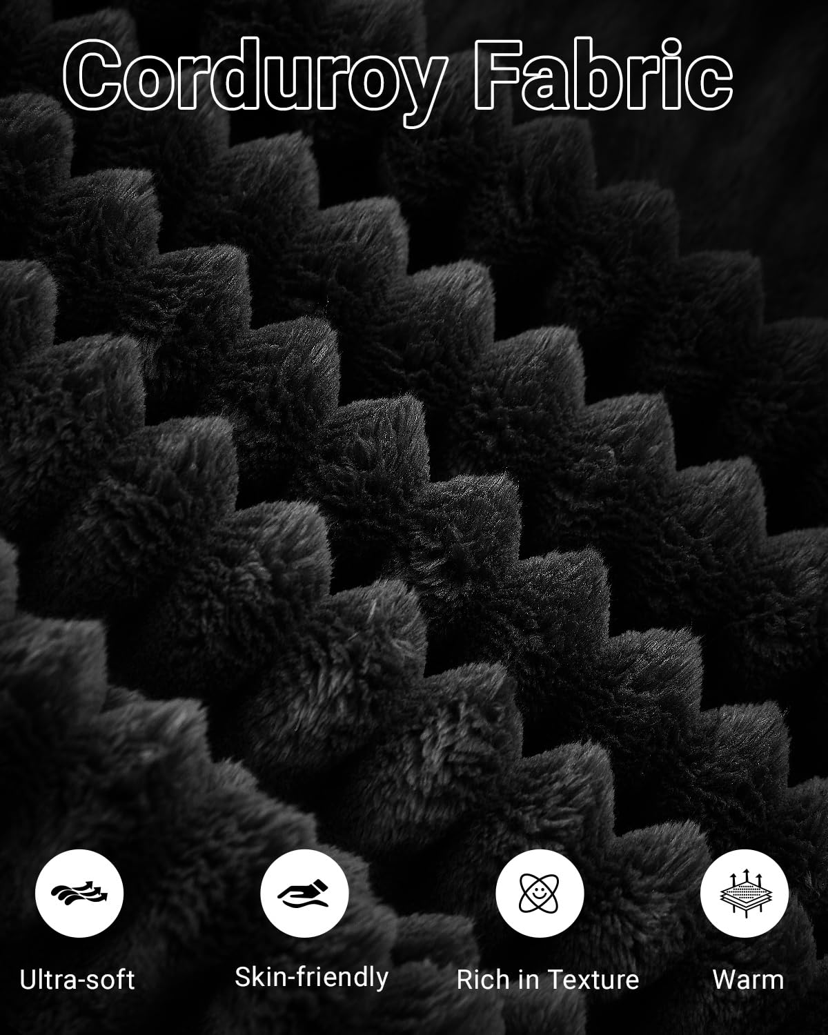 105" Dark Grey L-Shaped Cloud Sectional Couch, Modern Modular Sofa with Deep Seat, Corduroy Boneless Couch, No Assembly, Left-Facing Chaise