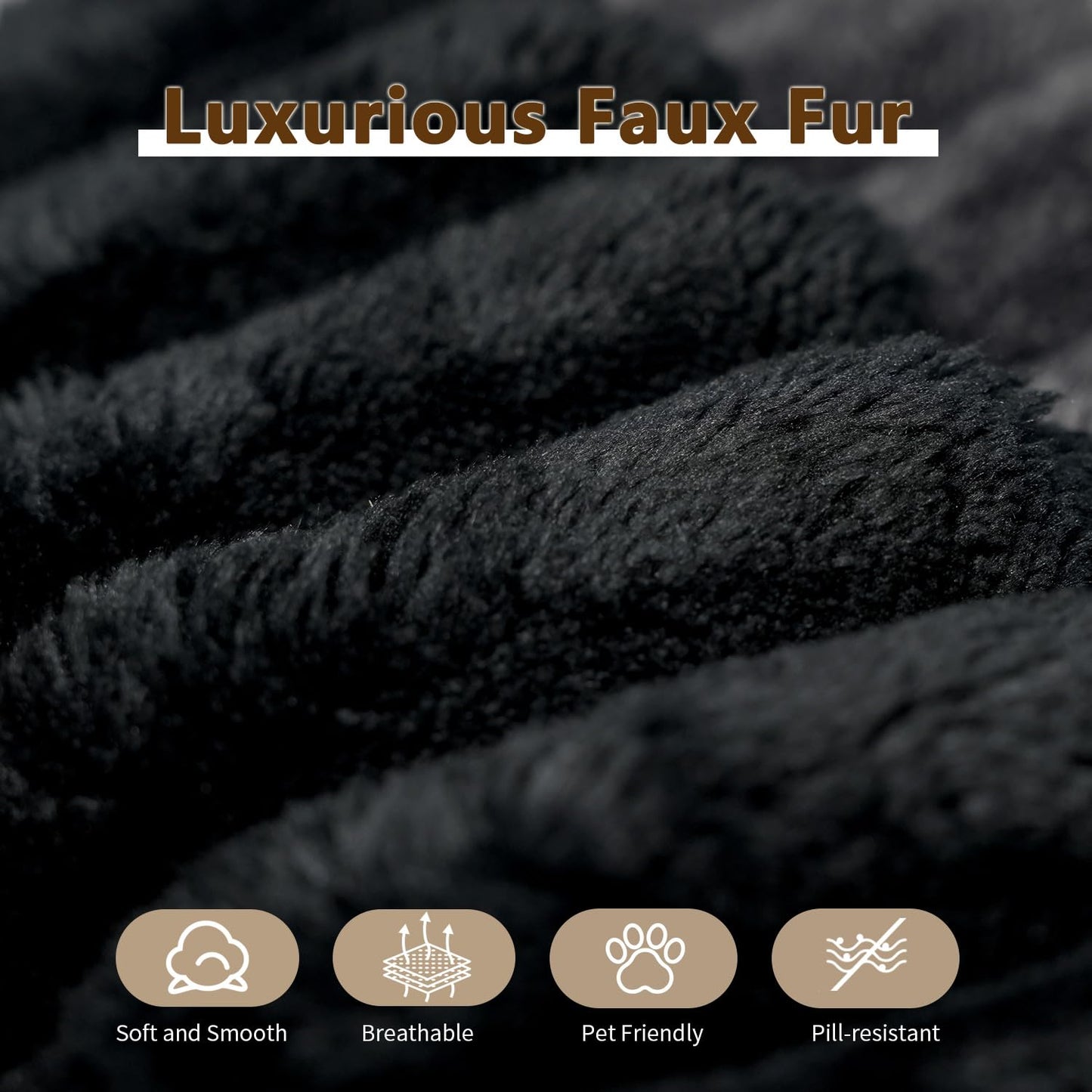 107.5" Black U-Shaped Cloud Modular Sectional Sofa with 1 Ottoman, Modern Deep Seat Upholstered Couch, Right-Facing Chaise, No Assembly Required