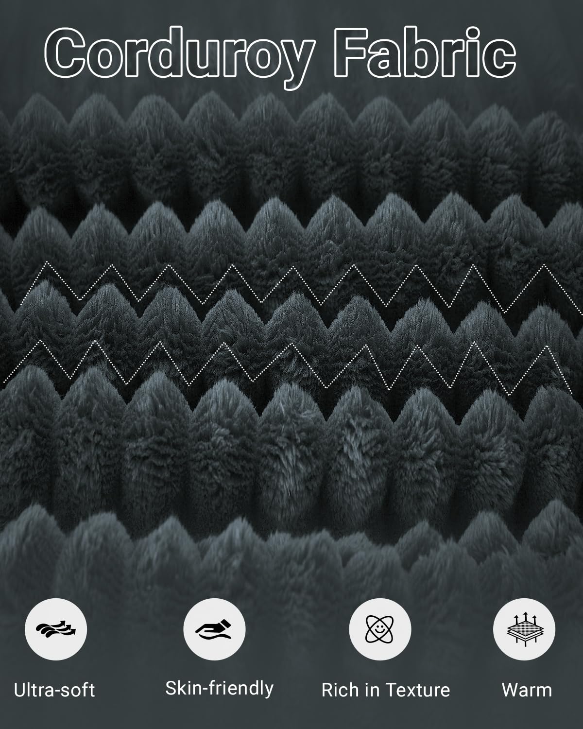 105" Green L-Shaped Cloud Sectional Couch, Modern Modular Sofa with Deep Seat, Corduroy Boneless Couch, No Assembly, Left-Facing Chaise