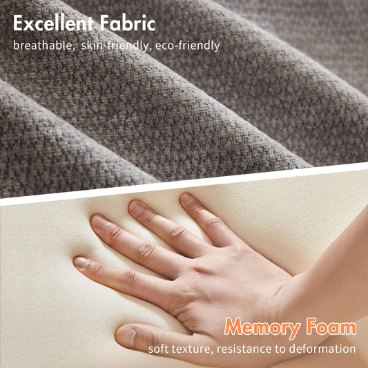 101.6" Gray Modular Sectional Cloud Sofa, 4-in-1 Folding Convertible Floor Couch, Boneless Cushion Sofa for Living Room