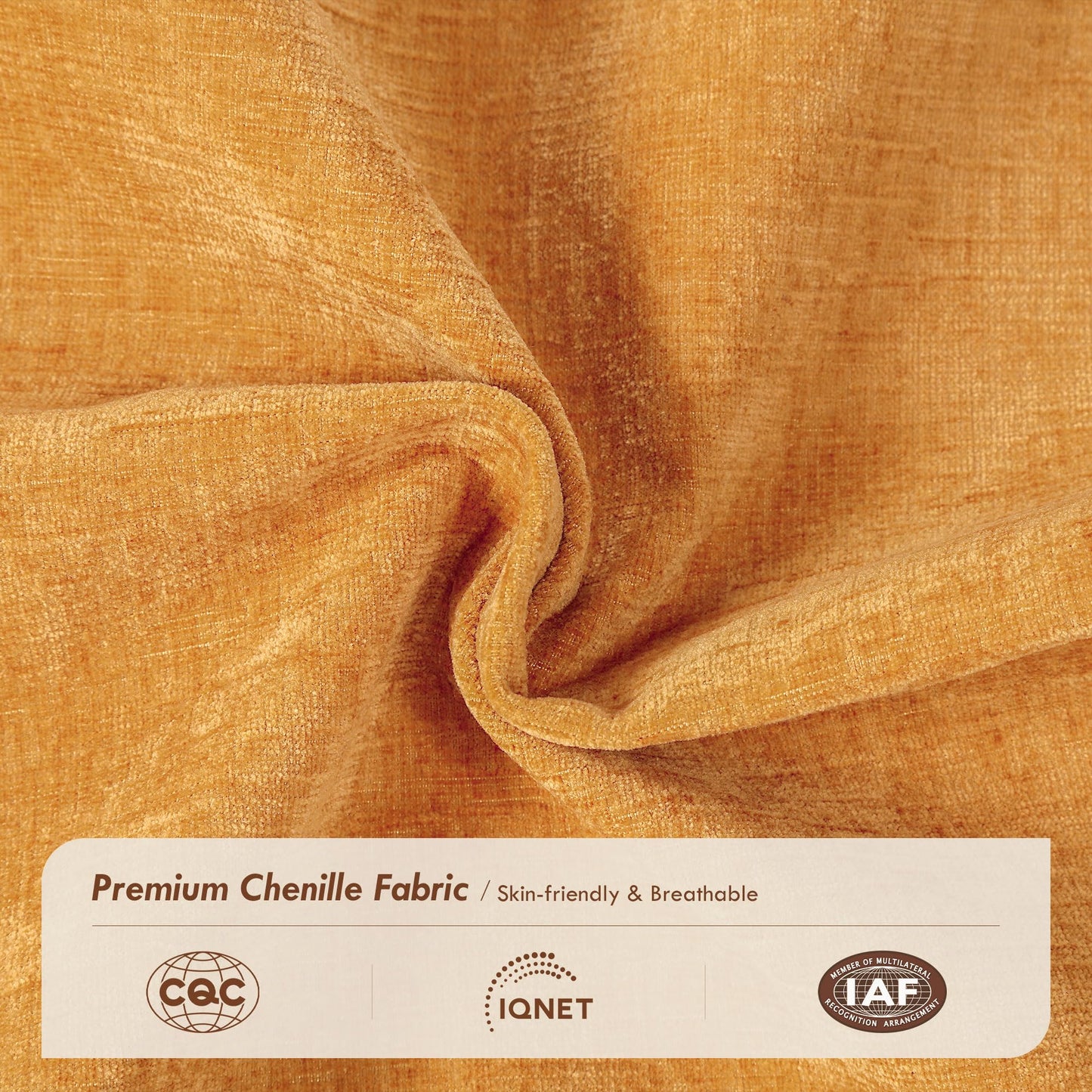 106" Orange U-Shaped Modular Sectional Cloud Sofa, 6-Seat Chenille Couch with Ottoman for Living Room, Bedroom, Apartment